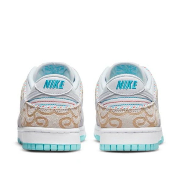 Nike Dunk Low SE 'Barber Shop - Grey' M 8.5 2022 release DH7614-500 - Picture 5 of 6
